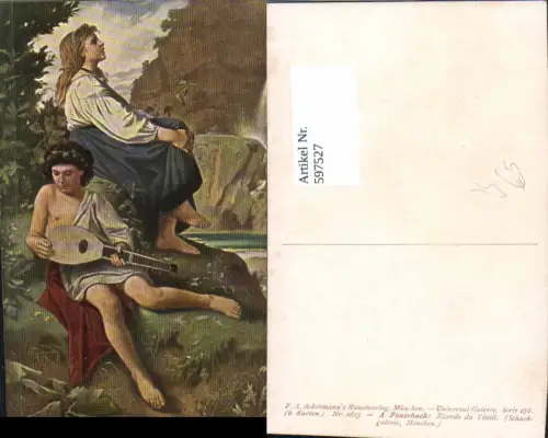 597527,Künstler Ak A. Feuerbach Ricordo da Tivoli pub F. A. Ackermann 272euro2825