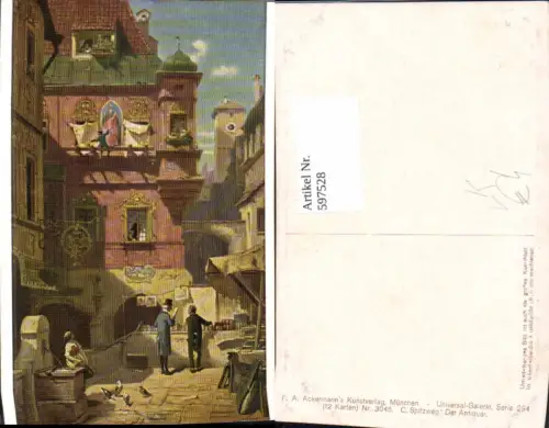 597528,Künstler Ak Carl Spitzweg Der Antiquar pub F. A. Ackermann 294euro3045