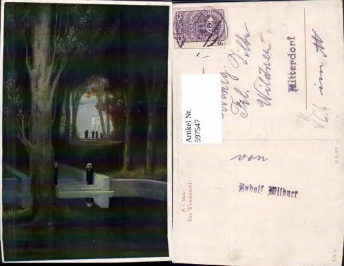 597547,Künstler Ak P. v. Müller Der Wunderteich pub Theo Stroefer Münchner Kunst 877
