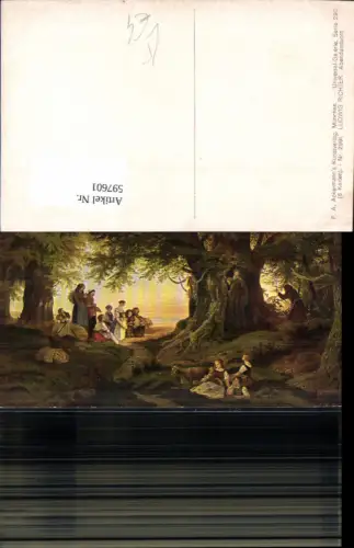 597601,Künstler Ak Ludwig Richter Abendandacht pub F. A. Ackermann 290euro2991