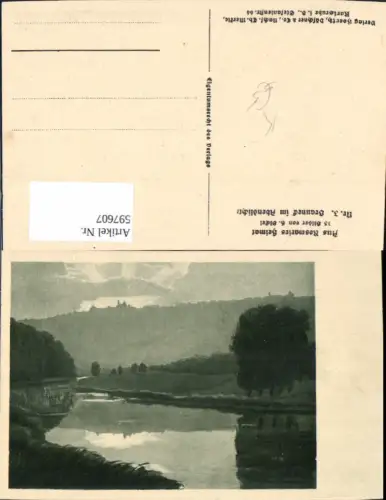 597607,Künstler Ak H. Sickel Brauneck i. Abendlichte Landschaft