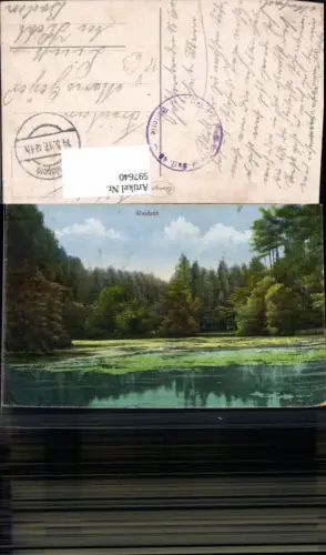 597640,Künstler Ak Waldsee Landschaft pub Stengel Co 54340 Feldpost Artillerie Batl. 40 1. Batt.