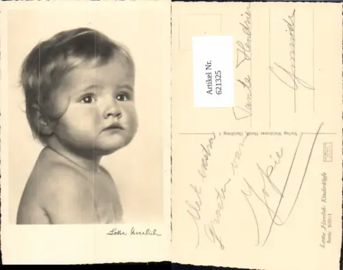 621325,tolle Künstler AK Lotte Herrlich Kinderköpfe Serie 1031euro1 Kind Mädchen