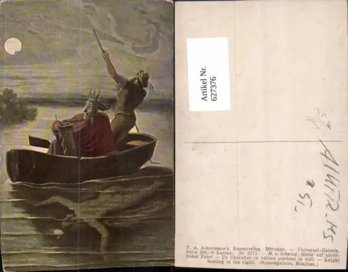 627376,Künstler Ak M. v. Schwind Ritter auf nächtlicher Fahrt pub F. A. Ackermann 268euro2771