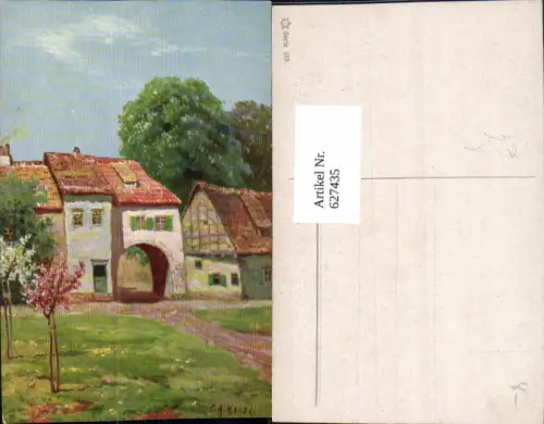 627435,Künstler Ak F. A. Kerer Haus Gebäude Landschaft
