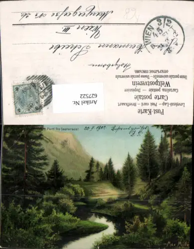 627522,Künstler Ak Max Müller Landschaft Parti fra Saetersadal