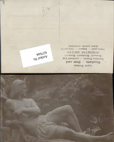 627644,Künstler Ak Mann Statue Erotik