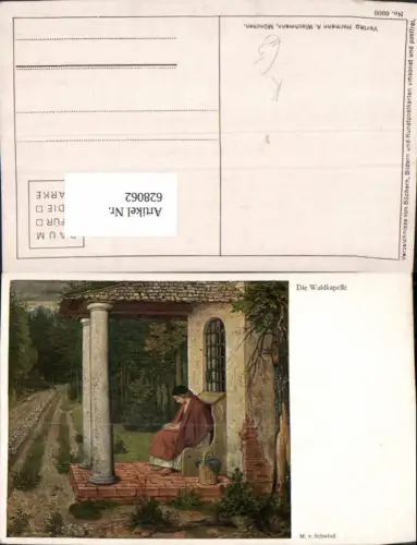 628062,Künstler Ak M. v. Schwind Die Waldkapelle Gebet