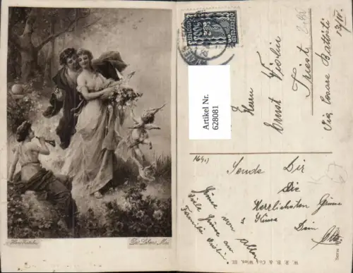 628081,Künstler Ak Hans Zatzka Des Lebens Mai Paar Liebe Erotik Amor