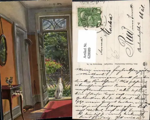 628089,Künstler Ak Sigvard Hansen Der Hausgarten Hiemmets Vogter