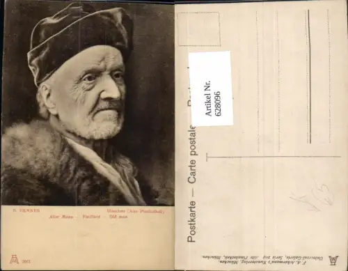 628096,Künstler Ak B. Denner Portrait of an old Man Alter Mann pub F. A. Ackermann 204euro2061