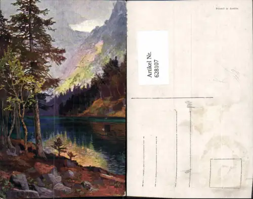 628107,Künstler Ak G. Holus See Landschaft Bäume a. Ufer