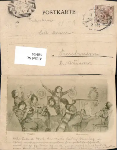 628429,Künstler Ak H. Torggler Generalprobe Musik Frauen musizieren pub F. A. Ackermann 621