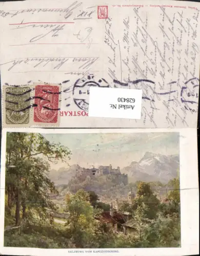 628430,Künstler Ak E. T. Compton Salzburg v. Kapuzinerberg
