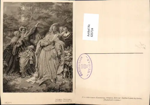 635724,Künstler Ak Maria Stuart pub F. A. Ackermann 127euro1575