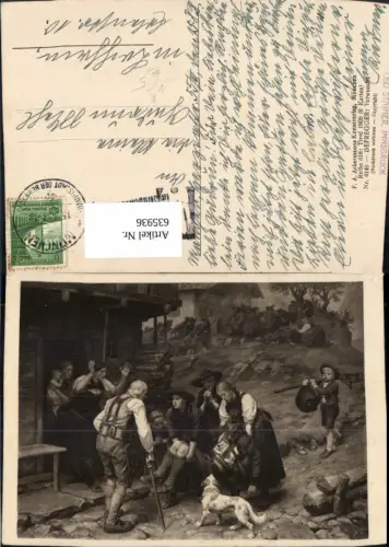 635936,Künstler Ak Defregger Verwundet Tirol pub F. A. Ackermann 618euro6146