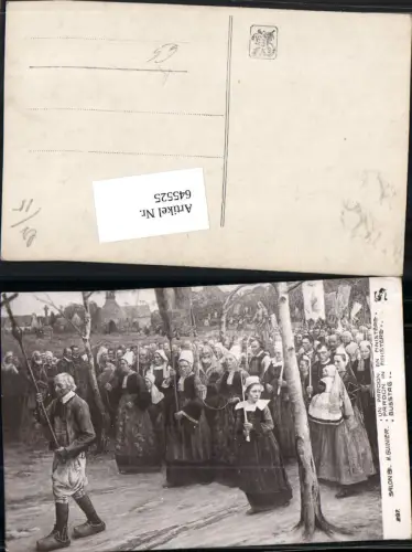 645525,Künstler AK H. Guinier Busstag Prozession Salon 1911
