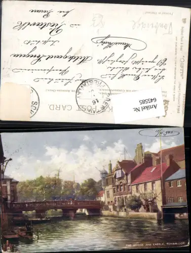 545585,Künstler AK Bridge and Castle Tonbridge Brücke pub R. Tuck 7182