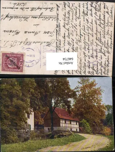 646734,Künstler AK Bauernhof Bauernhaus n. Hadersdorf Weidlingau