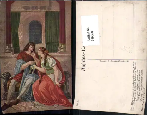 649268,Künstler Ak Schnorr v. Carolsfeld Siegfried mit seiner Frau Nibelungenlied