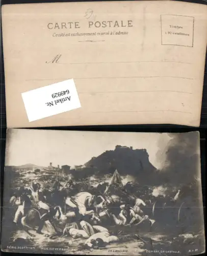 649929,Künstler AK Ch. Langlois Combat de Castalla Musee de Versailles