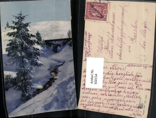 650154,Photochromie Nenke e Ostermaier 272-4247 bach Schnee baum