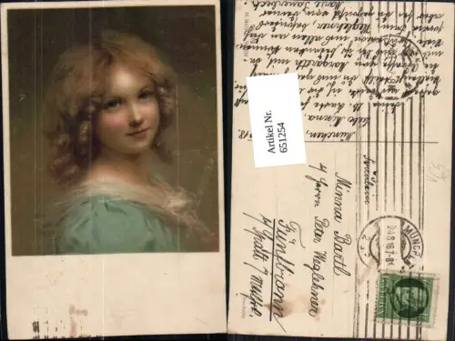 651254,Künstler AK Mädchen Portrait pub M. Munk Vienne 1103