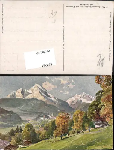 652264,Künstler AK E. Harrison Compton Berchtesgaden m. Watzmann Hochkalter