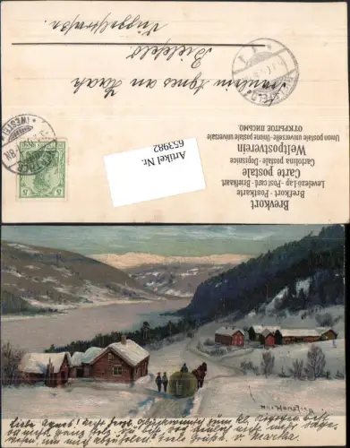 653982,tolle Künstler AK Nils Hansen (Niels) Bauern Landwirtschaft Norwegen