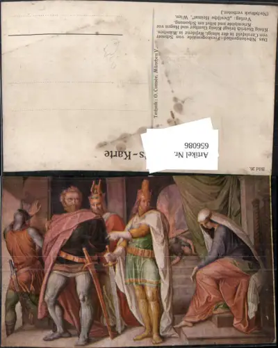 656086,Künstler Ak Schnorr v. Carolsfeld König Dietrich u. Kriemhilde Nibelungenlied