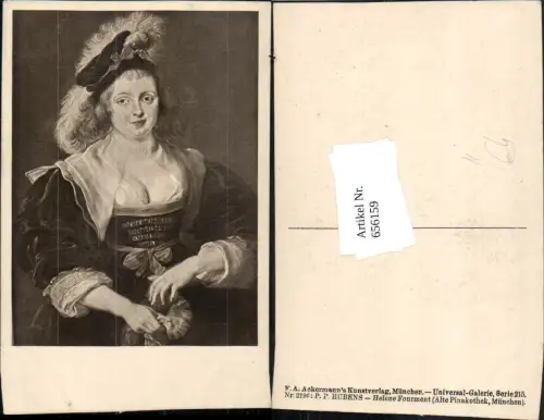 656159,Künstler Ak Peter Paul Rubens Helene Fourment pub F. A. Ackermann 2196
