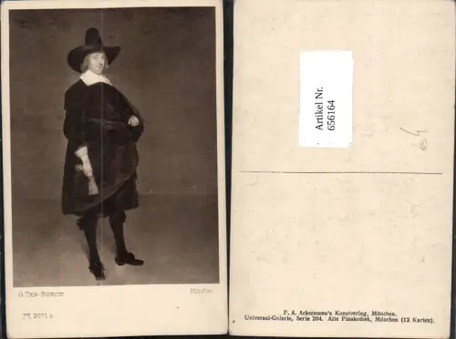 656164,Künstler Ak G. Ter-Borch Portrait Mann pub F. A. Ackermann 2071c