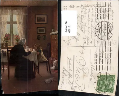 656181,Künstler Ak N. Holtmark Großmutters Liebling pub Asco 11040