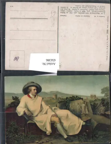 656386,Künstler Ak J. H. Wilhelm Tischbein Goethe in Italien pub Stengel Co 29166