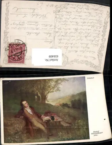 656409,Künstler Ak Rudolf Hausleithner Schubert Rast Landschaft