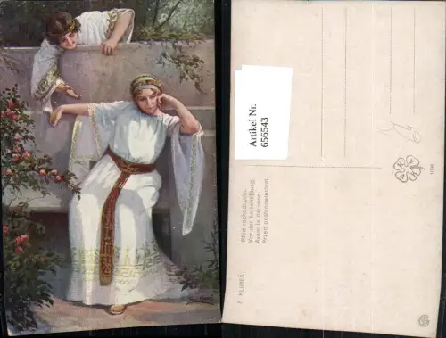 656543,Künstler Ak F. Klimes Vor der Entscheidung Mann Frau