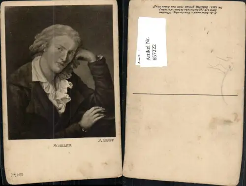 657222,Künstler Ak A. Graff Schiller Portrait pub F. A. Ackermann 1455