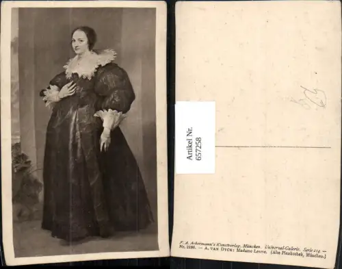 657258,Künstler Ak A. Van Dyck Madame Leerse pub F. A. Ackermann 2186