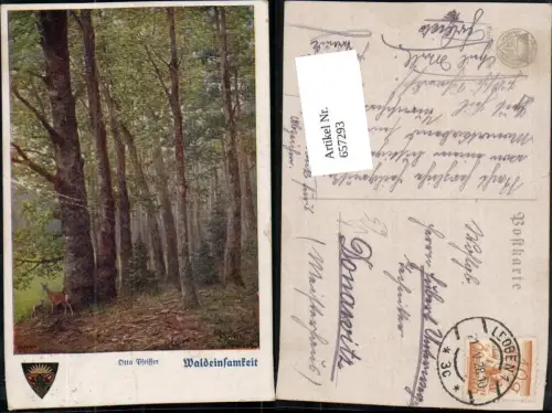 657293,Künstler AK Otto Pfeiffer Jagd Wald Wild Rehe pub Dt. Schulverein 889