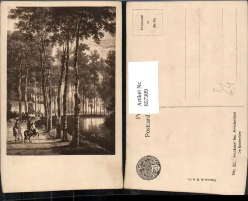 657309,Künstler AK Hackaert fec. Amsterdam De Esschenlaan