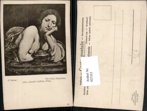 657313,Künstler AK F. Furini Die reurige Magdalena pub J. Löwy 45