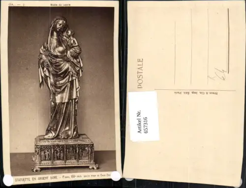 657316,Künstler AK Statuette en Argent Dore France XIV siecle Saint-Denis