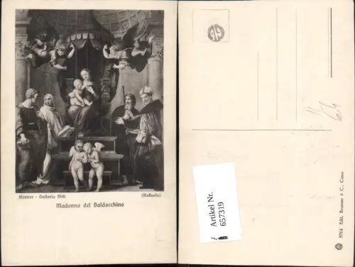 657319,Künstler AK Raffaello Madonna del Baldacchino