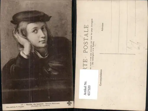 657320,Künstler AK Sanzio Raphael Portrait de l auteur