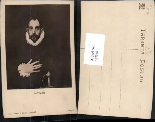 657340,Künstler AK Hauser y Menet Madrid Retrato