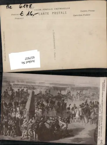 657937,Künstler Ak A. Vaffart La Colonne de Rosbach Renversee par l Armee Francaise