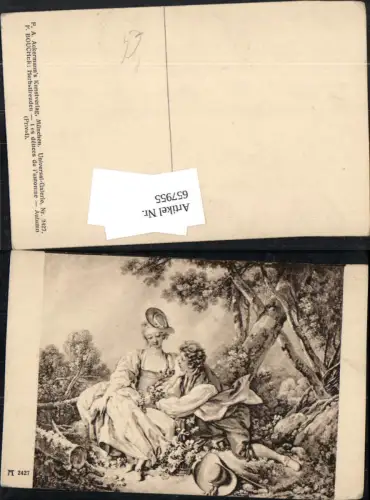 657955,Künstler Ak F. Boucher Herbstfreuden pub F. A. Ackermann 2427