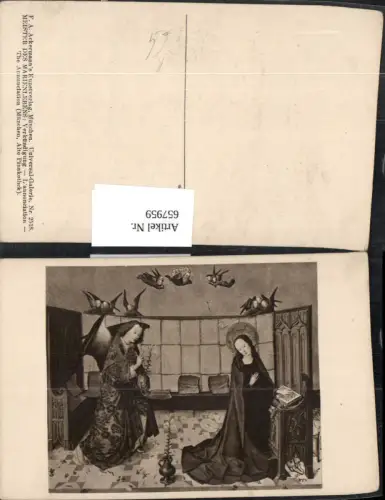 657959,Künstler Ak Meister d. Marienlebens Verkündigung Engel pub F. A. Ackermann 2518