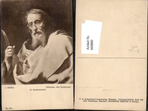660800,Künstler Ak J. Ribera St Bartholomaeus pub F. A. Ackermann 249euro2571
