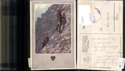 679232 Künstler AK Deutscher Schulverein 345 Kletterer Bergsteiger n. Pram